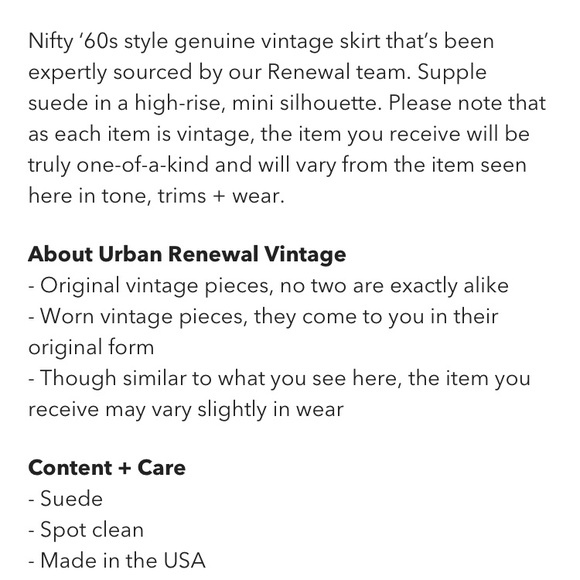 Urban Outfitters Vintage Suede Mini skirt - Picture 2 of 6